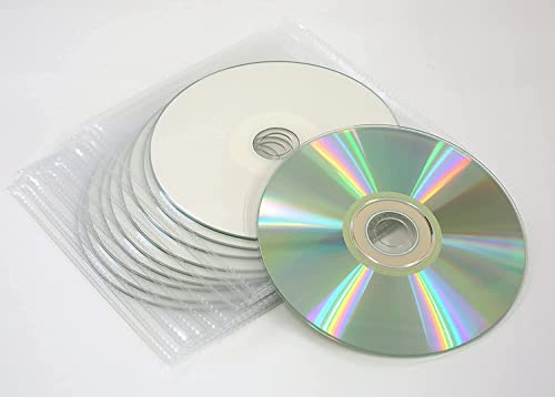 5 x Ritek Professional White Inkjet Printable Recordable Blank CD-R Discs with a Write Speed of 52x in Dragon Trading Plastic Sleeves With Flap