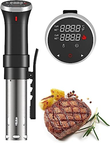 Fityou Accu Slim Sous Vide Thermal Immersion Circulator, 1100W Vacuum Precision Cooker with Precise Temperature and Timer, Full Touch Screen Control, Ultra-Quiet Sou Vide Slow Cooker, Recipe