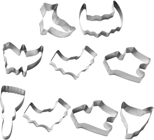 Ensemble d'emporte-pièces, moule de gaufrage de biscuits, moule de bricolage, 9 pièces moule de cuisson d'Halloween moules à biscuits à gâteau d'Halloween pochoirs à biscuits d'Halloween outils de cui