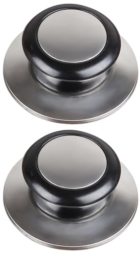 VBKITW Poignée de Couvercle, Bouton Anti-brûlure, 2 Pièces en Silicone, Universelle, Durable, Anti-dérapante, Facile à Nettoyer, Ergonomique