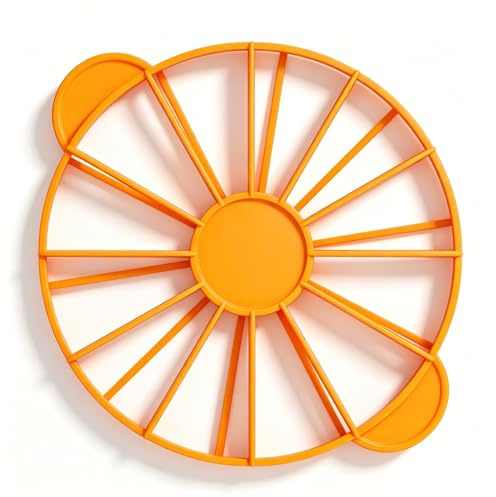 Cyrank Round 10/12 Piece Double Sided Cake Portion Marker Cake Divider Baking Tool, Cake Marker Round Cake Slice and Pie Slicer Divider Double Sided Cake Portion Marker(Yellow)