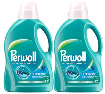 PERWOLL Sport Waschmittel 2x 27 WL (54 Waschladungen), Hygiene Waschmittel reinigt sanft, entfernt schlechte Gerüche & erhält die Elastizität, für Sport- und Funktionskleidung