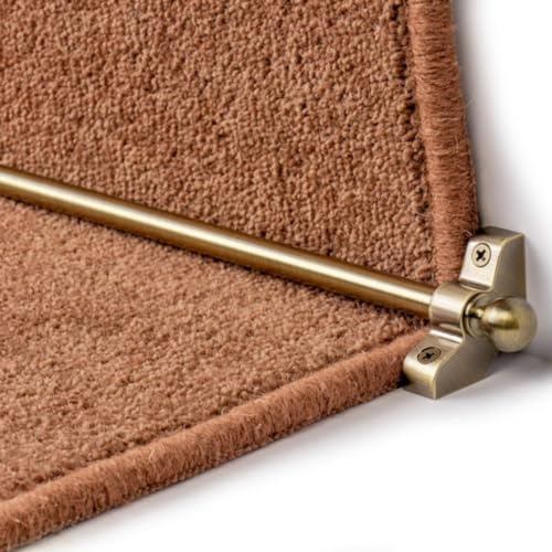 FloorPro Stair Rods - 27.5 (70cm) Width - Easy to Fit - Hollow Stair Carpet Runner Bars Affordable Cheap and New (Antique)