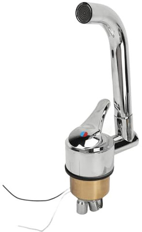 XHTLLO Wohnmobil-Wasserhahn, 360 Grad Drehbar, Edelstahl-Heiß-/Kaltwasserversorgung, Ideal Für Wohnmobile, Wohnwagen Und Wohnmobile