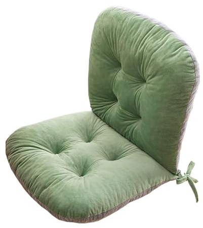 Stulhkissen, Kissen für Rattansessel Outdoor Auflage Sitzkissen, Rattanmöbel 1/2 Stück Stuhlkissen mit Rückenteil Sitz, Rückenkissen mit Bänder, Niedriglehner Auflage Polsterauflage(Light green,1 pack