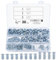 260 Pcs Vis Euro pour Meubles, Vis a Bois a Tête Fraisée Plate pour Armoire Placard, Vis Euro de Fixation à Empreinte Pozidriv pour Glissière de Tirage, 6,3 mm x 11 mm/6,3 mm x 13 mm/6,3 mm x 16 mm