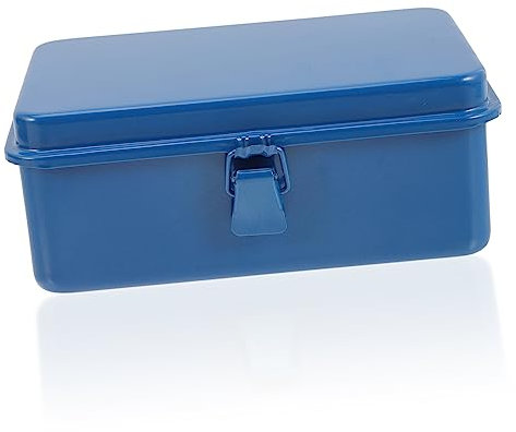 Robustes, tragbares Werkzeug-Aufbewahrungsbox-Set für Mechaniker, 3-teilig, Stahl-Werkzeugkasten mit Behältern, ideal für LKW, Automobil, Traktor und Mechaniker, Blau