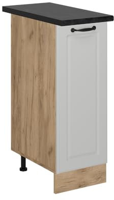 Vicco Apothekerschrank R-Line, Medizinschrank für die Küche, Weiß Landhaus, 30 cm, AP Anthrazit