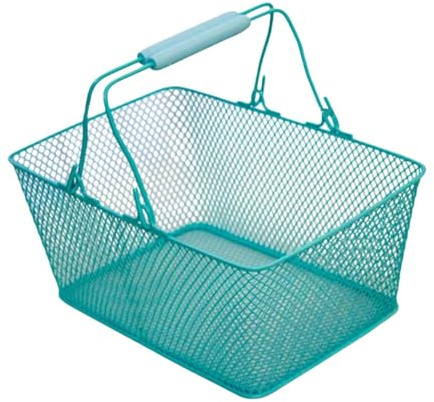 Sharplace Panier d'achat Portable Simple Portable avec des poignées pour Les magasins Home Supermarket Groceries, Bleu