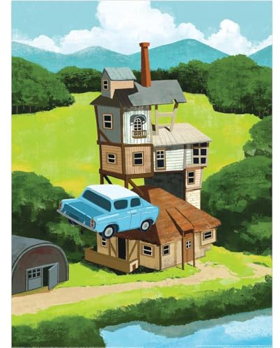 Harry Potter Kunstdruck Looking Forward the Burrow, Mehrfarbig, 40cm x 30cm