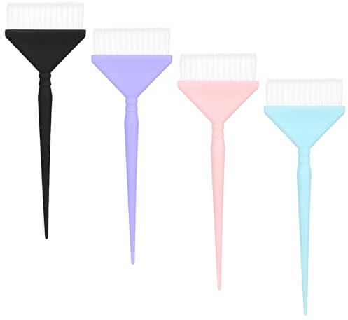 BOHUIZ 4pcs Classic Hair Dye Brush Set, Multi-Use Tint Brushes for Salon Hair Dyeing, Hairdressin,g Highlights, Balayage
