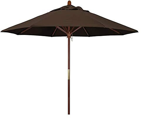 HUIBBGO Sonnenschirm, Terrassenschirm aus Holz, leichte, große Schutzhülle mit Windschutz, lichtbeständig und langlebiger Strandschirm für den Außenbereich