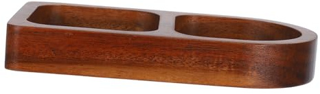 Hemobllo Assiette En à Deux Compartiments Assiette à Collation En Massif Petit Plateau De Service Pour Sauces Plat à Apéritif Pratique Pour Fondue Repas Maison 1 Pièce