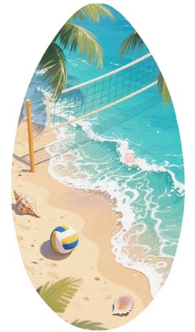 KiBcsLic Skimboard Skimboard con Lucentezza, 35 Pollici, in Legno, Piccola Tavola da Surf, Bodyboard per Adulti, Adolescenti, Bambini, Beach Volley