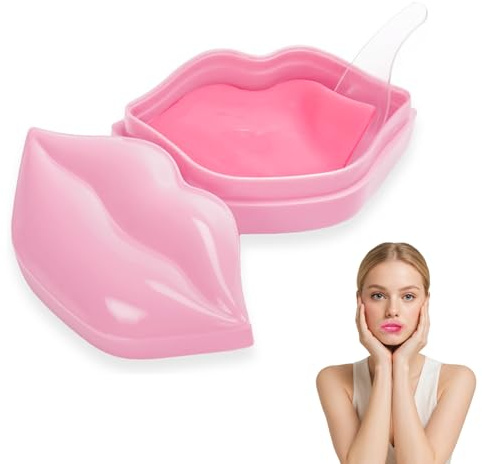 Girihe 20 PCS Lip Mask, Natural Moisture Lip Mask Patches Lipp Maskk Overnight Moisturizing Lipp Masks Set, Li p Masks Suitable for Anti-Wrinkle and Nourishing Li p Skin