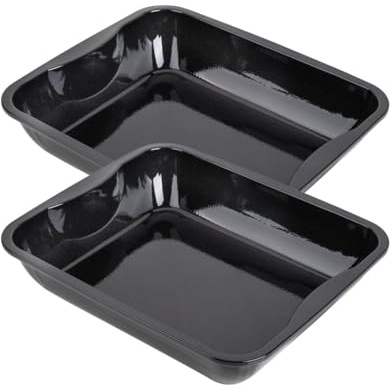 Zenker Lot de 2 plats à four émaillés 40 x 34 cm compatibles jusqu'à 400°C | Grand format pour gratins, Lot de 2 plats, Acier émaillé, 40 x 34 x 8 cm, Nettoyage au lave-vaisselle
