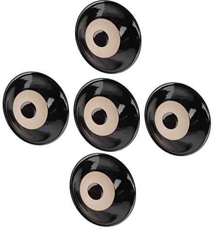 UKCOCO Tazones De Comida Vintage De Cerámica Rústica 5 Piezas 90 Ml Tazones Para Condimentos y Sopa Diseño Negro Para Restaurante, Hogar y Mesa Formal