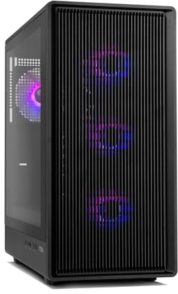 NOX Xtreme Products Infinity IOTA – Boîtier ATX | M-ATX | ITX, 4 Ventilateurs ARGB 120 mm Inclus, Front Mesh, Panneau Latéral en Verre Trempé, USB 3.0, Support GPU Jusqu’à 330 mm, Noir