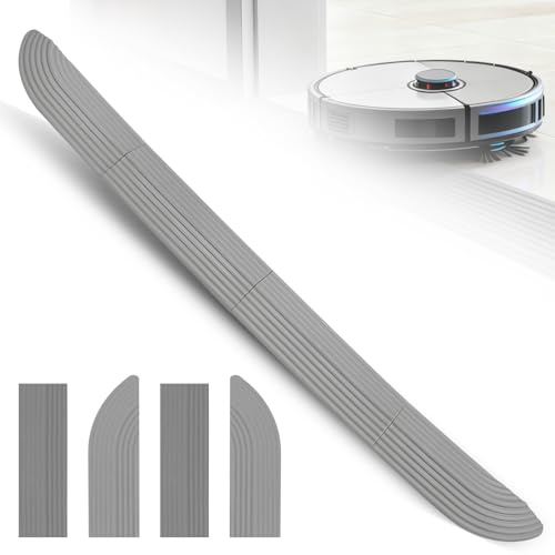 Rampa de umbral de puerta, robot aspirador, 1,5 cm de alto, rampa antideslizante, robot aspirador para robot aspirador, silla de ruedas, gris, 68,8 cm