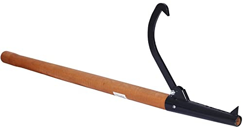SYTOALND 48 Log Peavy Cant Hook – Heavy-Duty Logging Tool with 2 to 14.4 Opening, Peavey Point & Wood Handle | Log Roller Tool for Turning, Lifting & Handling Timber (Black-01)