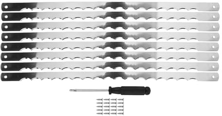 HOLIDYOYO Set da 1 Pezzo Lame per Coltelli da Pane in Acciaio Inossidabile Argento con Viti e Cacciavite per Liscio e Pulito in Cucine Domestiche e Professionali