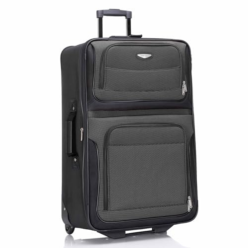 Travel Select Amsterdam Expandable Rolling Upright Luggage, Gray, Checked-Large 29-Inch, Amsterdam Expandable Rolling Upright Luggage
