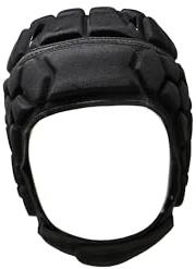 Barnett Black M Soft Shell Flag Football Helmet 7v7 Rugby Helmet Scrum Cap Soccer Padded Headgear Adjustable Head Protector for Youth Kids Adults