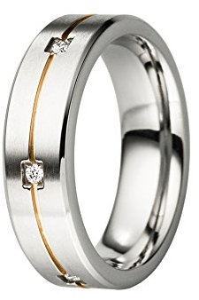DOOSTI Freundschaftsring/Partnerring Eleganz Titan mit Gratis Gravur
