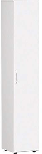 Gera Möbel Schranksystem Flex Flügeltürenschrank, Drehtürenschrank, Holzdekor, weiß/weiß, 40 x 42 x 216 cm