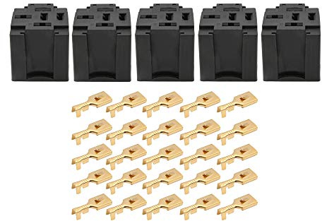 SENZEAL 5 Pin Presa Relè Set Cablaggio 12V Elettronica Automobilistica Programma Relè Presa Nera