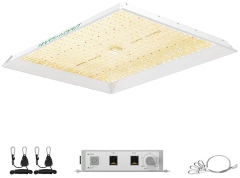 MARS HYDRO TSW Lampe de croissance LED 2000 120 x 120 cm Spectre complet pour plantes d'intérieur, chaîne de marguerites à intensité variable pour culture hydroponique, serre