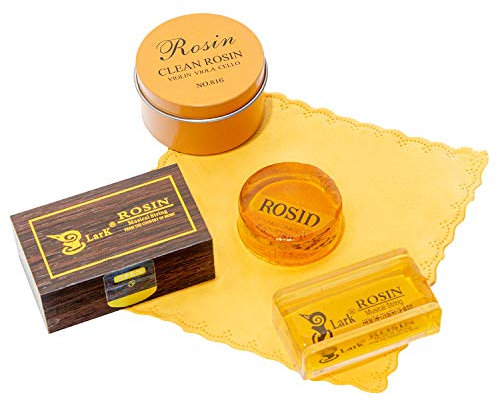 Fansjoy 2 Stück Kolophonium, Natürliches Kolophonium Geige mit Fall, Staubarmes Rosin für Violine, Viola, Cello Bögen