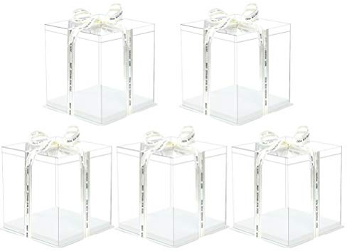 Cabilock 5pcs Kuchen Boxen Kunststoff Cake Box Torten Boxen Transparente S¨¹?igkeiten Box Cupcake Muffin Box Geb?ck Karton Geschenkbox f¨¹r Geburtstag Valentinstag Hochzeit