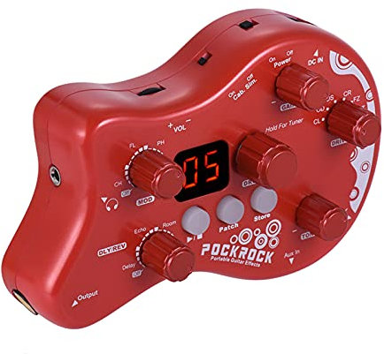 Summina, Gitarre Multieffekt-Prozessor Pedal, 15 Arten von Effekten, 40 Tuning-Funktionen, Drum-Rhythmen Mit Netzadapter.