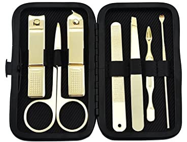 yaoyaoshop Sets y Kits para manicura y pedicura Conjunto de podadores de manicura y uñas con Cuidado Personal de uñas, Cuidado Personal y Uso doméstico 7 Piezas Juego de Manicura