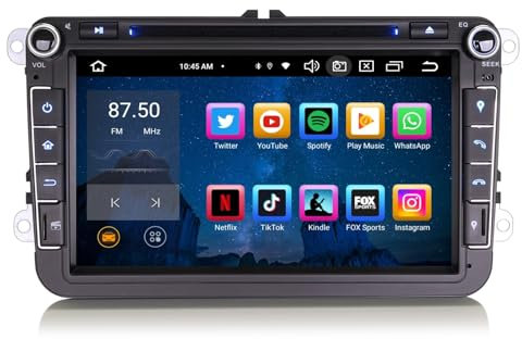 GONFEN 8 Zoll Acht-Kern Android 12 Autoradio Für VW Caddy Golf 5/6 Amarok Passat Jetta Polo T5 Tiguan Skoda Octavia SEAT Navi CarPlay Android Auto DAB+ DSP WiFi OBD2 4+64GB Bluetooth 5.0 RDS OPS Radar
