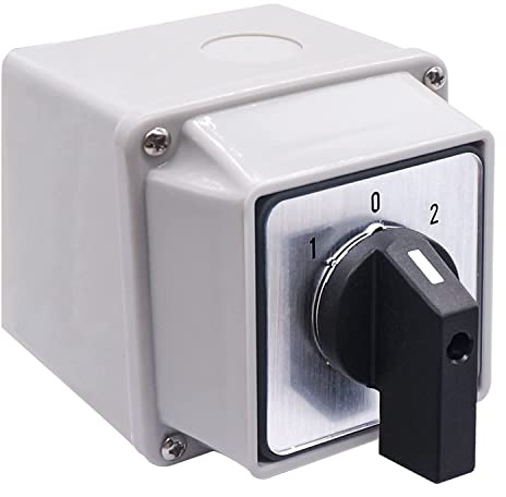 Taiss Universal nockenschalter, drehschalter 3 positionen, 20A 550V 3 Position 8 Klemmen Wechselschalter mit Wasserabwehr Außenbox LW26-20/2-box