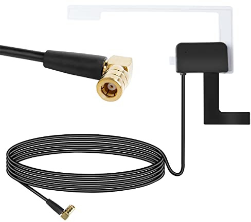 NewTH DAB Car Aerial Car Radio Antenna Receiver Internal Glass Mounted Antenna 3M 9.8ft Compatible with SMB Adapter for Car Radio Navigation DAB Car Radio Pioneer JVC Clarion Alpine Kenwood