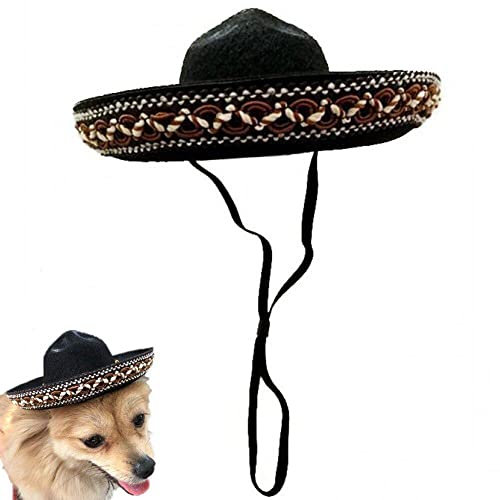 Ericetion Stilvoller Mexikanischer Haustierhut - Dekorative Hundkostüm, Mini -Sonnenhut, Kleiner Kopfschmuck Für Hunde Und Katzen