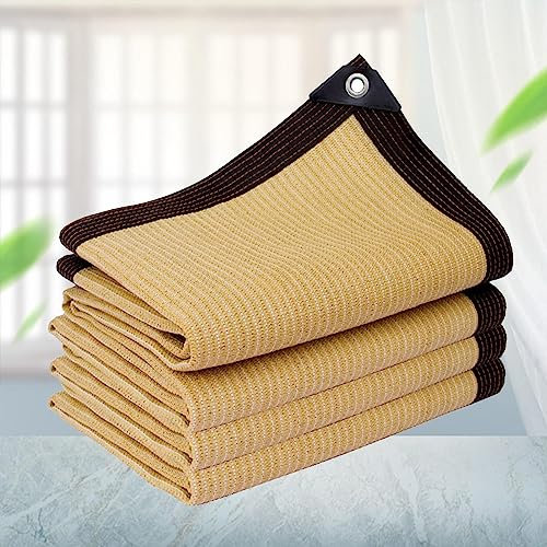 Rete Ombreggiante Telo Ombreggiante Tenda A Vela Parasole Rettangolare Tessuto Ombreggiante Traforato 90% Ombreggiatura Resistente UV per Giardino Esterno Terrazza Tetto,beige-3x5m