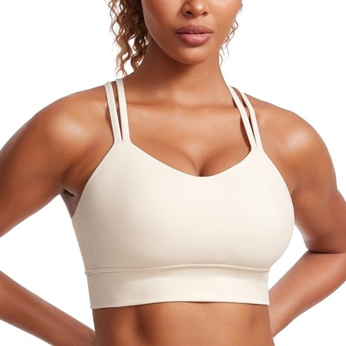 CRZ YOGA Softness Mold Butterluxe Sport-BH:ar Vit aprikos S