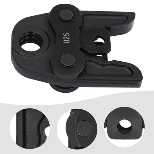 U25 - Ganascia pressatrice compatta in acciaio Cr40, ganasce termoretraibili per tubi in rame, tubi in PEX, tubi PB, per raccordi di tubi con diametro esterno di 2,5 cm
