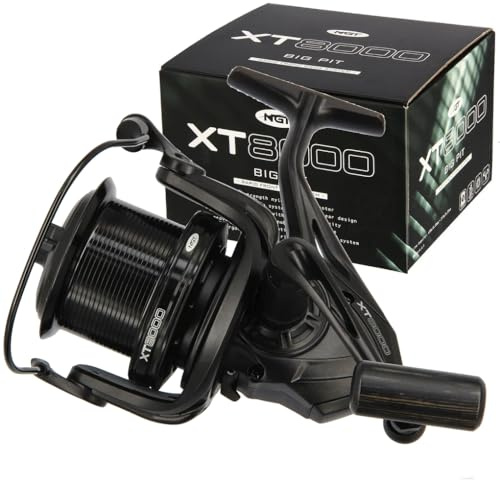 NGT XT-8000 Big Pit Carp Fishing Reel - Black, Quick Drag
