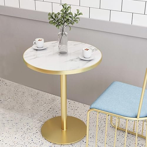 DMCHENGMA Kneipentisch, runder Cocktailbar-Hochtisch, Tisch mit Marmorplatte, Bistrotisch, einfach zu montieren, platzsparend, hoher Esstisch für Küche, Wohnzimmer(Size:55x105cm)