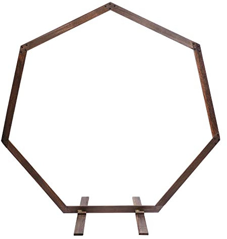 TaNeHaKi Holz Heptagonal Ballongirlande StäNder,Hochzeitsbogen Deko,Ballon Bogen, Hintergrund Halter FüR Party Zeremonie Ereignisse
