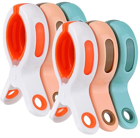 Zeawavsl Paquete de 6 Pinzas Grandes para Ropa, Clips para Toallas de Playa, Clips para Toallas de Playa Resistentes al Viento para sábanas y Ropa Gruesa, Vacaciones en la Playa