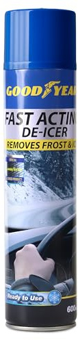 Goodyear De Icer 600ml A Fast-acting De-icer, That Helps To Prevent Re-freezing On Cold Winter Mornings | Instantly Removes Ice And Frost | Car Windscreens And Headlights | Non-aerosol | eco Friendly