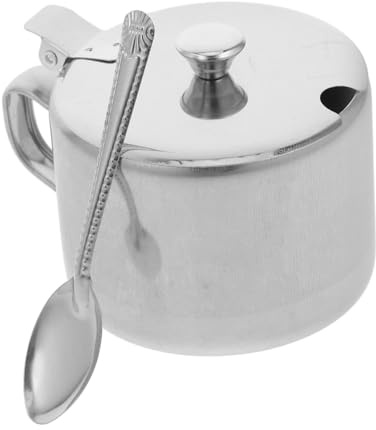 OFFSCH Pot à Condiments Avec Couvercle Et Cuillère Pour Stocker Sucre Et Sel Cuisine Et Maison