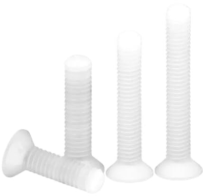 M2 M2,5 M3 M4 M5 M6 M8 Nylon Schwarz Weiß Senkkopfschrauben Kunststoff Kreuz Flachkopf Maschinenschraube Bolzen(White,M8x30 (20pcs))