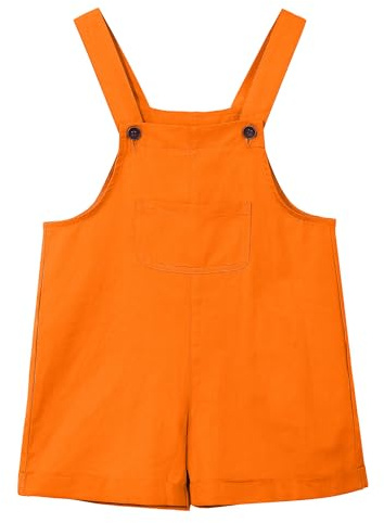 Maeau Girls Overall Shorts Kids Cute Romper Shortalls with Pocket Little Big Kids Girls Jumpsuit Playsuit Sleeveless Dungarees School Street Summer Casual Wear